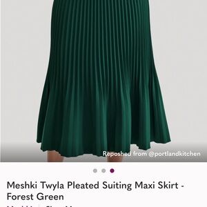 Meshki Pleated Maxi Skirt - Deep Green